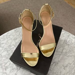 J. Crew Mirror Metallic Heel